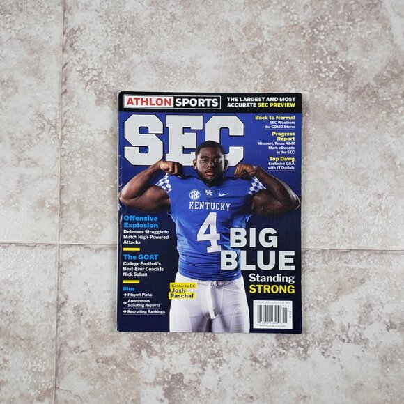 Athlon Josh Paschal Big Blue SEC Football Preview Sports Magazine Vol 54/ 2021 - Picture 1 of 8